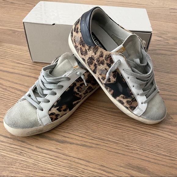 Golden Goose Shoes - SOLD 🔴 On E🅱️. Golden Goose superstar distressed leopard calf hair sneakers